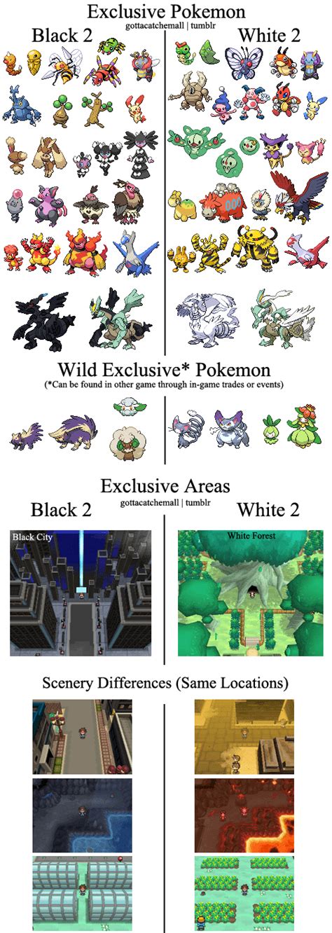 difference between pokemon white 2 and black 2|pokemon black 1 vs 2.